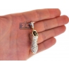 Mens Diamond Sneaker Shoe 3D Pendant 10K Yellow Gold 0.68ct