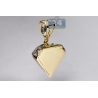 Mens Loose Diamond Shape 3D Pendant 14K Yellow Gold 1.60 Carat