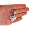 Mens Loose Diamond Shape 3D Pendant 14K Yellow Gold 1.60 Carat