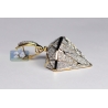 Mens Loose Diamond Shape 3D Pendant 14K Yellow Gold 1.60 Carat