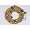 Mens Bezel Set Diamond Franco Round Link Chain 14K Gold 1.88ct 30"