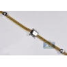Mens Bezel Set Diamond Franco Round Link Chain 14K Gold 1.88ct 30"