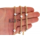 14K Gold 1.88 ct Diamond Round Link Mens Franco Chain 30 Inches