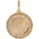 10K Yellow Gold 4.42 ct Diamond Round Medallion Pendant