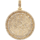 10K Yellow Gold 5.67 ct Diamond Round Medallion Pendant