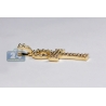 Mens Diamond Ankh Life Cross Pendant 10K Yellow Gold 0.85ct