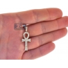 Mens Diamond Ankh Life Cross Pendant 10K Yellow Gold 0.85ct
