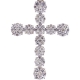10K Yellow Gold 4.68 ct Diamond Cluster Mens Cross Pendant