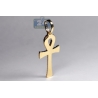 Mens Diamond Key of Life Ankh Cross 14K Yellow Gold 2.20ct 2.25"