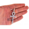 Mens Diamond Key of Life Ankh Cross 14K Yellow Gold 2.20ct 2.25"