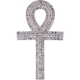 14K Yellow Gold 4.50 ct Diamond Egyptian Ankh Loop Cross 