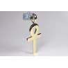 Mens Diamond Egyptian Ankh Loop Cross 14K Yellow Gold 4.50 ct