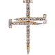 14K Yellow Gold 1.84 ct Diamond Nail Cross Mens Pendant