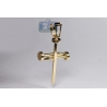 Mens Diamond Nail Cross Pendant 14K Yellow Gold 1.84 ct 2"