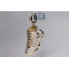 Mens Diamond High Top Sneaker Pendant 10K Yellow Gold 1.16ct