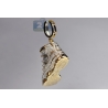 Mens Diamond High Top Sneaker Pendant 10K Yellow Gold 1.16ct