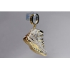 Mens Diamond High Top Sneaker Pendant 10K Yellow Gold 1.16ct