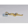 10K Yellow Gold 0.40ct Diamond Mens Ankh Cross Pendant 1.5"
