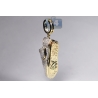 Mens Diamond Sneaker Sport Shoe Pendant 10K Yellow Gold 1.02ct