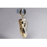 Mens Diamond Sneaker Sport Shoe Pendant 10K Yellow Gold 1.02ct