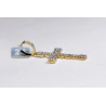 Mens Diamond Cluster Cross Pendant 10K Yellow Gold 1.43ct 1.75"
