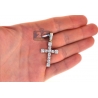 Mens Diamond Cluster Cross Pendant 10K Yellow Gold 1.43ct 1.75"