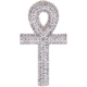 14K Yellow Gold 0.66 ct Diamond Ankh Cross Pendant