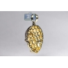 Mens Diamond American Indian Head Pendant 10K Yellow Gold 0.29ct