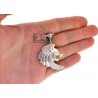Mens Diamond Lion Cat Head Pendant Solid 10K Yellow Gold 0.77ct