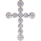 10K Yellow Gold 7.38 ct Diamond Cluster Mens Cross Pendant