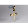 Mens Diamond Nail Cross Religious Pendant 14K Yellow Gold 1.22ct