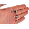 Mens Diamond Nail Cross Religious Pendant 14K Yellow Gold 1.22ct