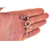 Mens Diamond Egyptian Ankh Cross Pendant 18K Yellow Gold 2.01ct