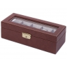 5 Watch Display Storage Box W93012 Orbita Roma Brown Leather