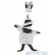 14K White Gold 0.30 ct Diamond Boy Figure Mens Pendant