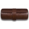 Triple Watch Roll Travel Box L109 Rapport Portman Brown Leather