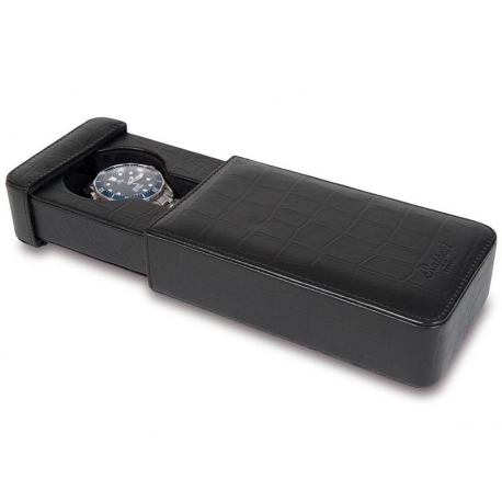 Single Watch Slipcase Travel Box L100 Rapport Portman Black