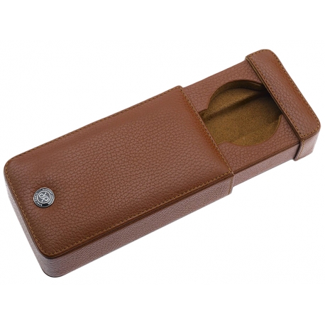 Single Watch Slipcase Travel Box D161 Rapport Brown Leather