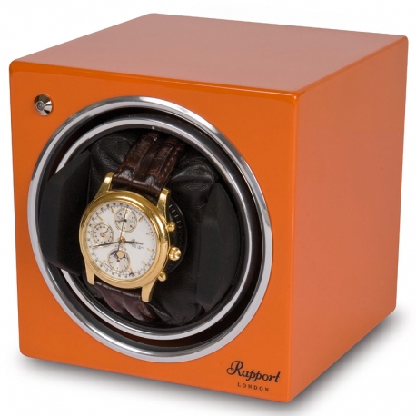 Single Automatic Watch Winder EVO10 Rapport Evolution Orange