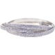 14K White Gold 22.09 ct Diamond Womens Triple Bangle Bracelet