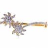 Womens Diamond Palm Bangle Bracelet 14K Yellow Gold 1.65 ct