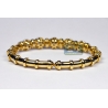 Womens Diamond Flexible Cuff Bangle Bracelet 18K Yellow Gold 1.9 ct