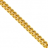 Real 14K Yellow Gold Hollow Franco Diamond Cut Mens Chain 3mm