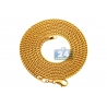 Real 14K Yellow Gold Hollow Franco Diamond Cut Mens Chain 3mm