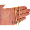 14K Yellow Gold Hollow Franco Diamond Cut Mens Chain 3 mm