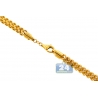 14K Yellow Gold Hollow Franco Diamond Cut Mens Chain 3.6 mm