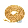 14K Yellow Gold Hollow Franco Diamond Cut Link Mens Chain 4.5 mm