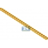 14K Yellow Gold Hollow Franco Diamond Cut Link Mens Chain 4.5 mm