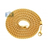 Real 14K Yellow Gold Franco Diamond Cut Link Mens Chain 5.5mm