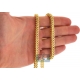 14K Yellow Gold Franco Diamond Cut Link Mens Chain 5.5 mm